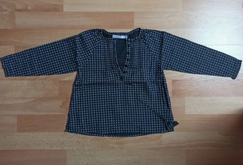 Chemise fleurie Liberty noir Okaïdi 3 ans