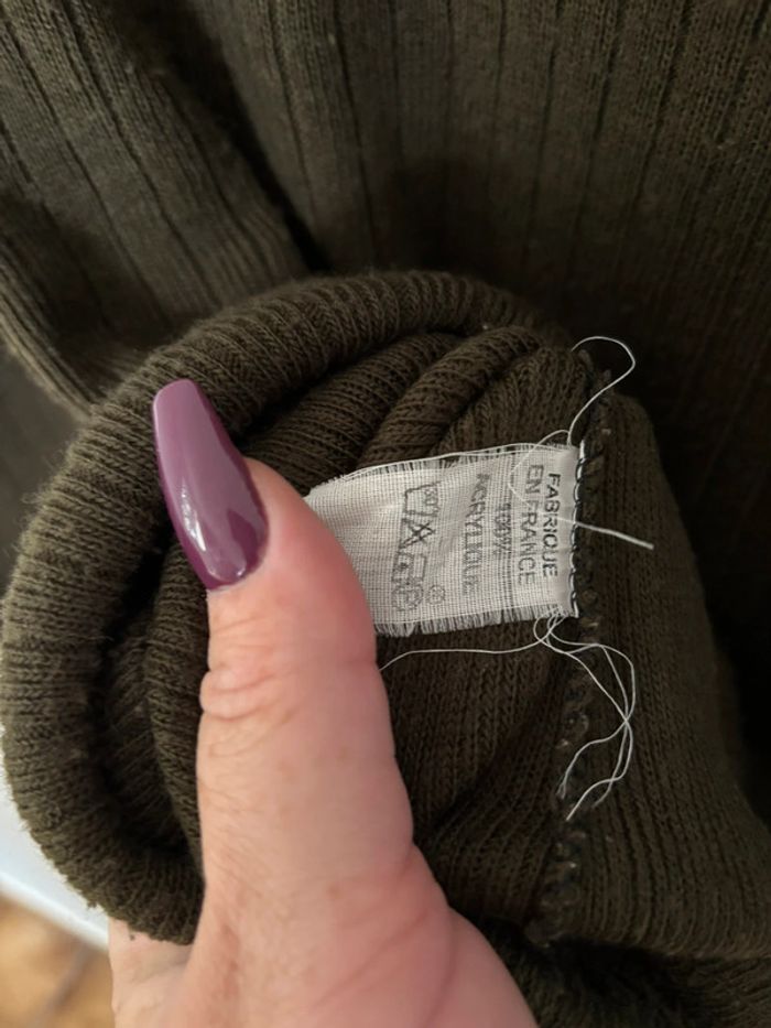 Pull col roulé kaki - photo numéro 5