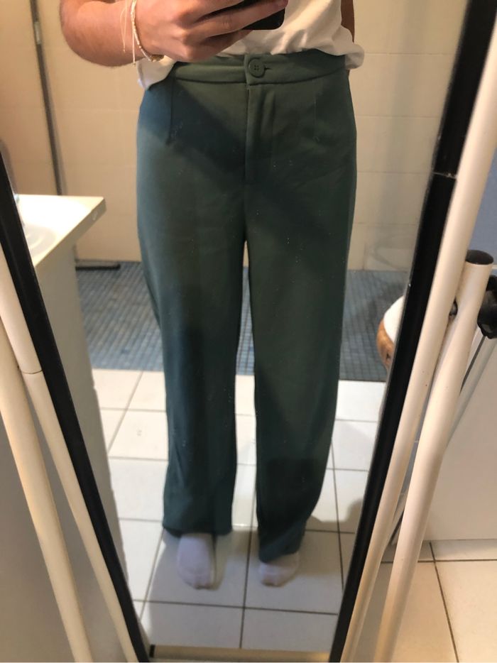Pantalon fluide bleu canard - photo numéro 3