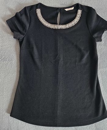 Magnifique tee-shirt noir Camaïeu