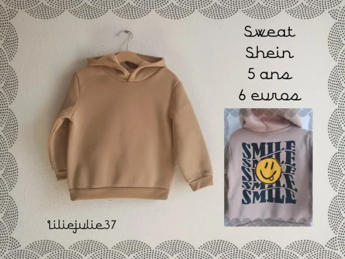 Sweat Shein 5 ans