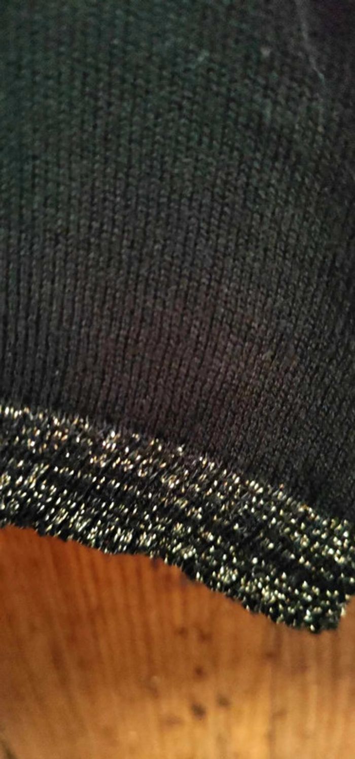 🌸Haut 3/4 manches, noir et doré T40 - photo numéro 4