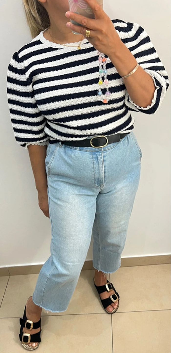 Petit Pull À Rayures Maje Taille 36-38 - photo numéro 2