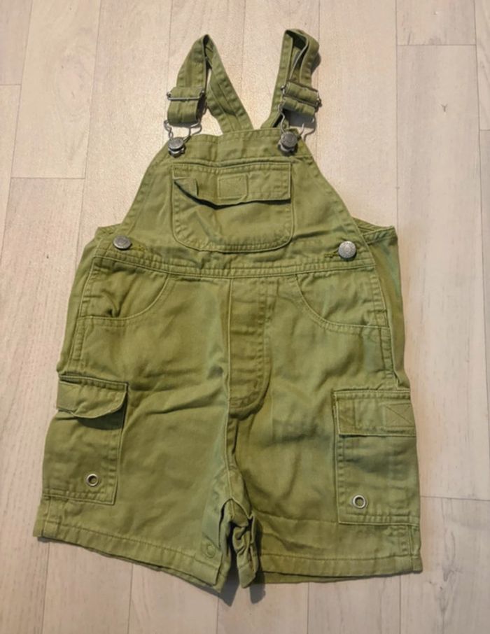 Salopette 12 mois short verte kimbaloo très bon état