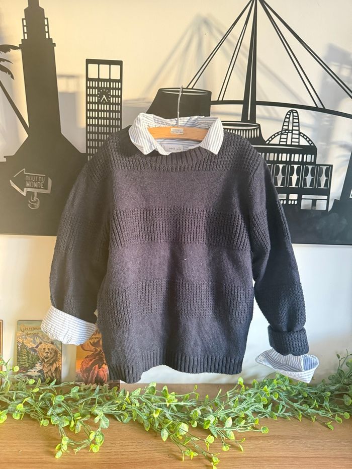 Ensemble pull et chemise Mango garçon
