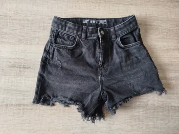 Short en jean noir 12 ans