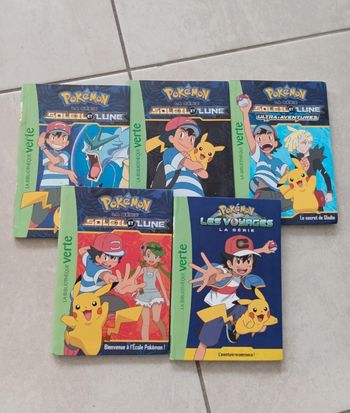 5 livres Pokémon soleil et lune bibliothèque verte