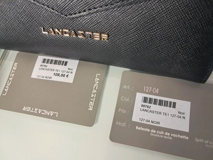 Lancaster portefeuille en cuir avec dragone noir neuf - photo numéro 3
