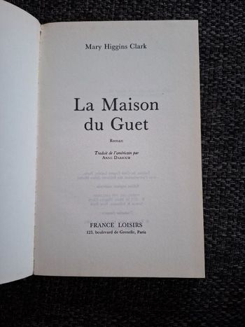 Thriller de Mary Higgins Clark La maison du guet en bon état