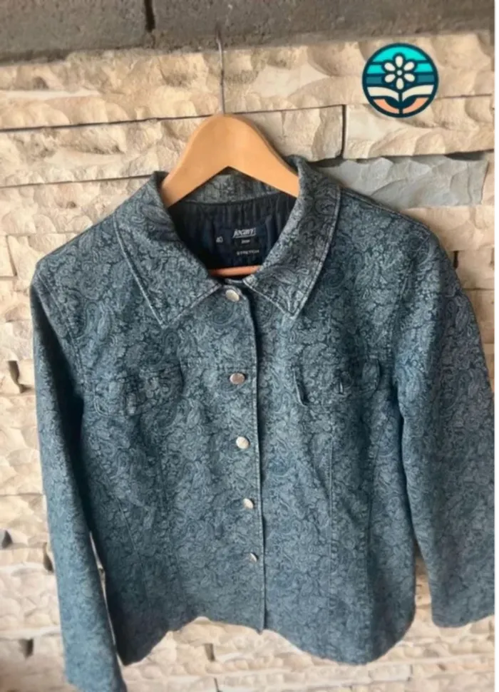 🩵  Superbe  veste vintage tendance rare en  coton  (doublée)  parfaite  printemps  - taille 40