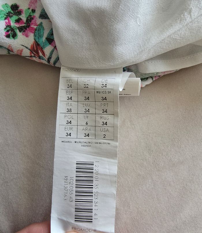 Promod Robe Courte Viscose Multicolore État Très bon 34 - photo numéro 6