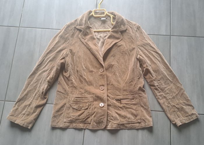 Veste en velours beige/camel M&S Taille 44