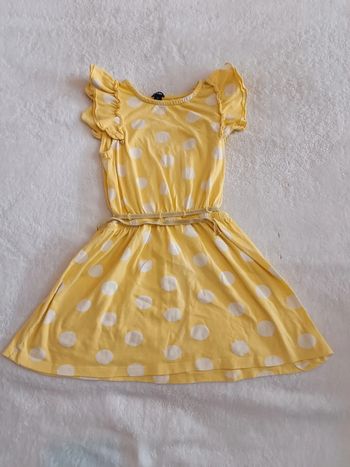 Robe à pois avec ceinture 6 ans