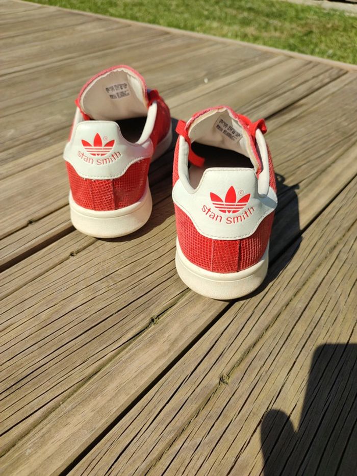 Adidas Stan Smith rouge brillant taille 41.5 - photo numéro 5