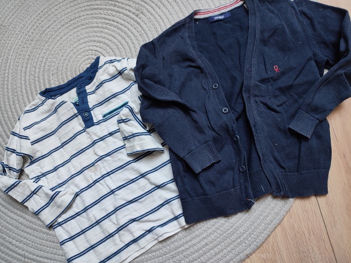 Lot gilet et t-shirt manches longues