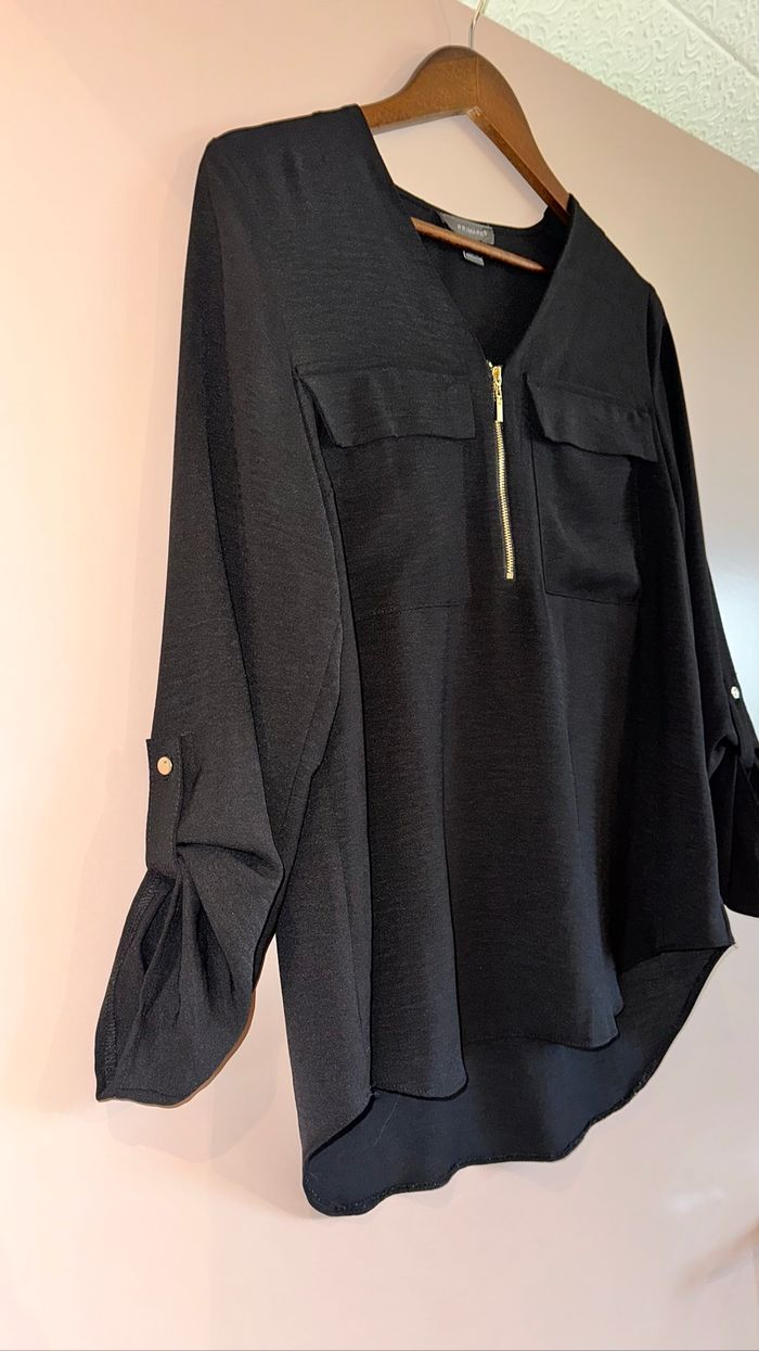 Chemisier - Blouse noire Primark taille 36 - photo numéro 3