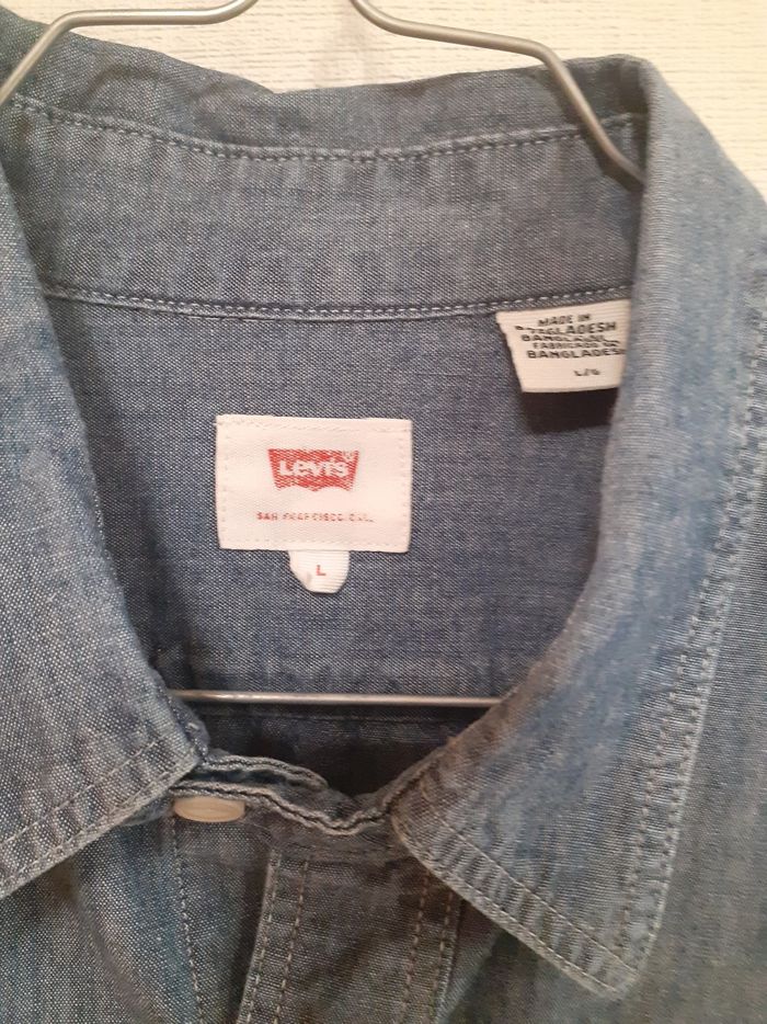 Chemise en jeans bleu Levi's homme - photo numéro 2