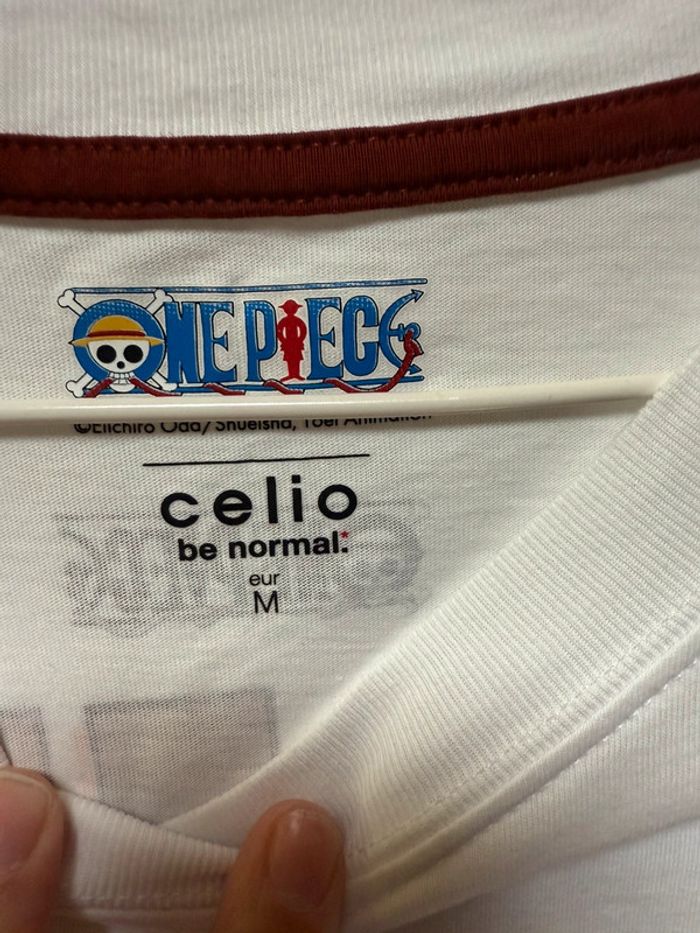 T-shirt blanc celio collection one pièce taille m - photo numéro 4