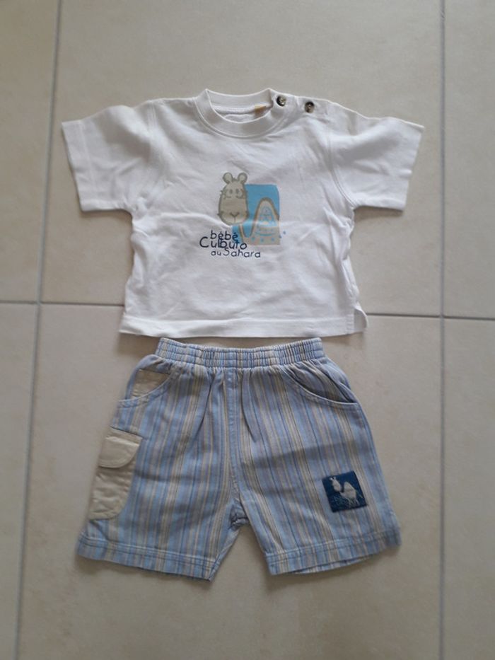 Ensemble t-shirt + short - 6 mois