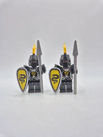 Figurines type lego 2 soldats chevaliers Serpent