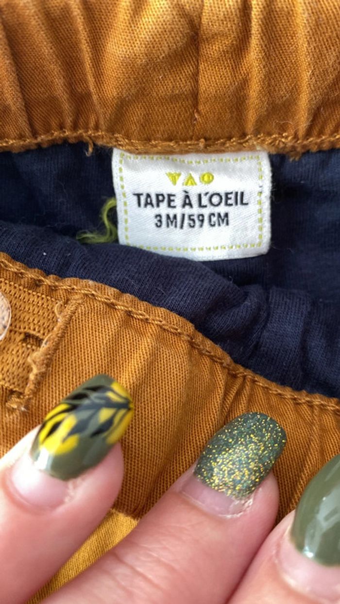 Ensemble garçon beige / marron clair 3 mois tape à l'oeil 🐒 - photo numéro 3