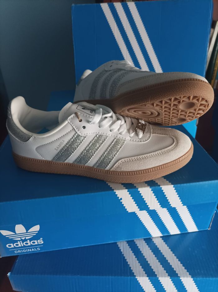 Adidas samba white glitter shine - photo numéro 2