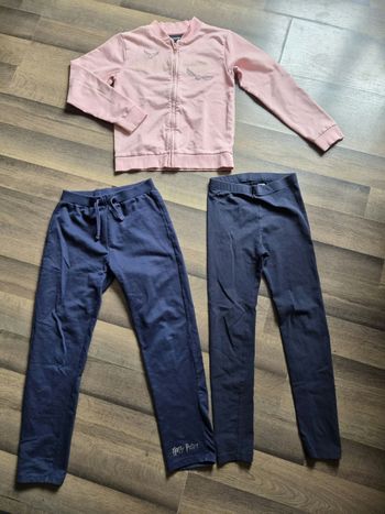 Lot pantalon jogging + veste et 1 legging fille. Taille 9/10 ans. Harry Potter, Kiabi. TBE