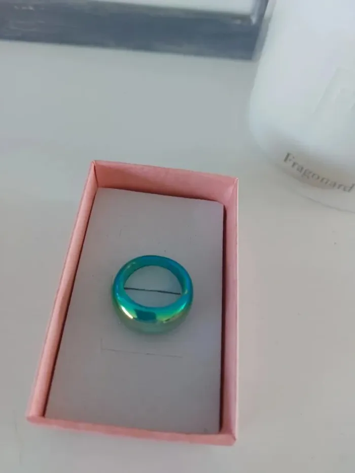 Bague holographic turquoise - photo numéro 2