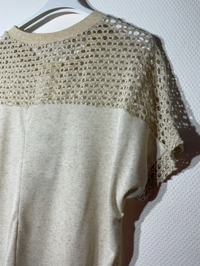 T-shirt « filet de pêche » femme taille unique (38-42)- new collection - neuf avec étiquette - photo numéro 4