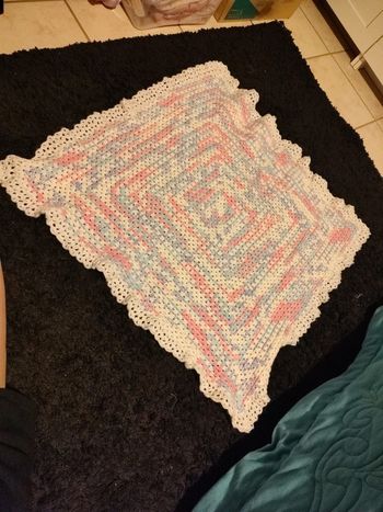 Couverture laine fait main