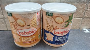 Céréales babybio (nature et camomille,verveine, fleur d'oranger)