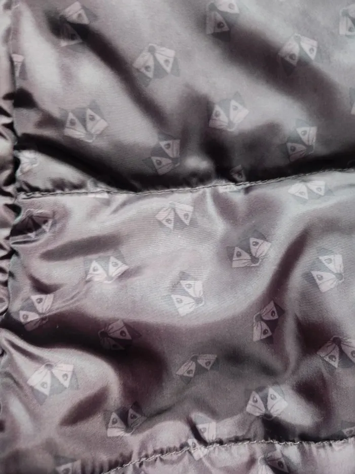 Mignonne combipilote / manteau matière doudoune doublée polaire marron avec renard Dpam bébé 6 mois - photo numéro 2