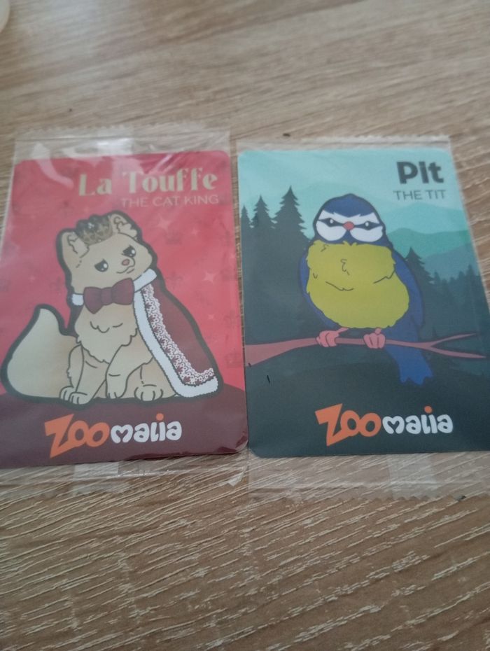2 Magnets zoomalia le chat roi et la mésange - photo numéro 2
