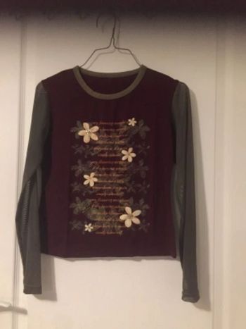 T-shirt bordeaux kaki 38