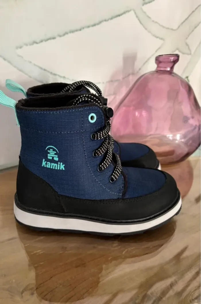 Après ski bottes de neige hiver Kamil garçon bleu 30 - photo numéro 2