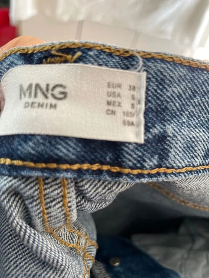 jeans droit Mng bleu taille S - photo numéro 4