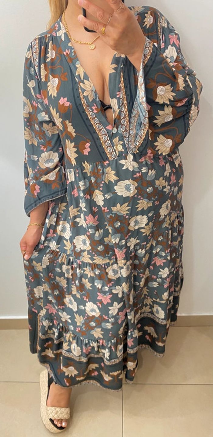 Robe Style Bohème Imprimé Fleurs Taille Unique - photo numéro 2