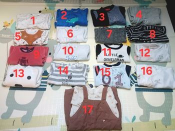 Lot 17 pyjama bébé 3-6-9M