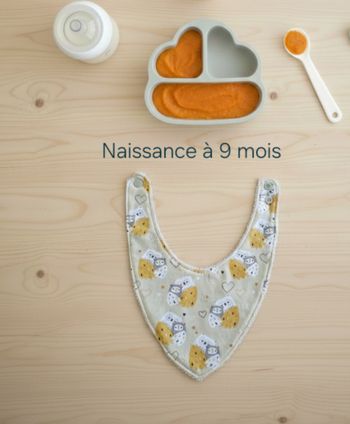Bavoir bandana Naissance à 0 mois Création fait main artisanale 
