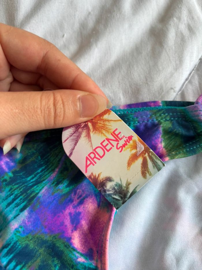 Bas de maillot de bain bikini multicolore motif feuillage Ardene taille XS/34 neuf - photo numéro 8