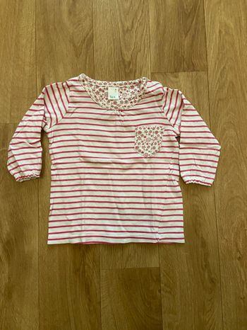 T-shirt marinière bébé fille 6M