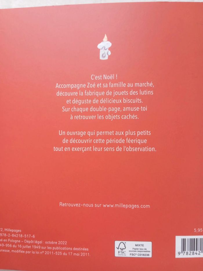 Livre Neuf Mon tout premier cherche et trouve Noël Millepages - photo numéro 5