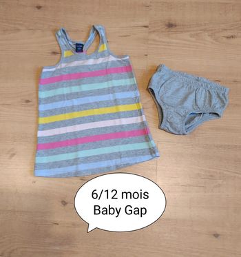 Ensemble fille été baby gap 6/12 mois