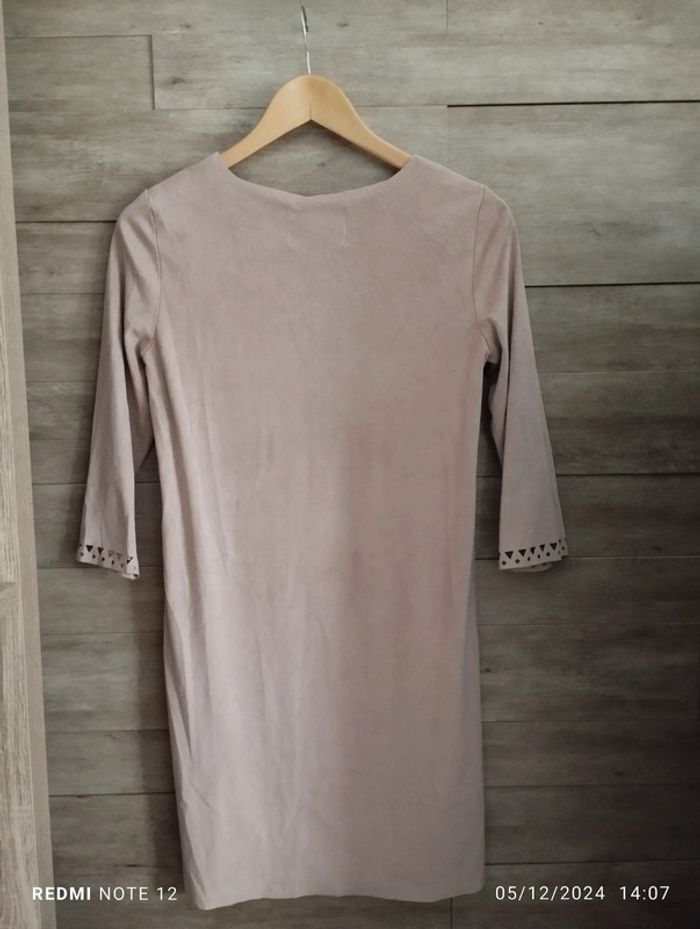 Robe rose poudré suédine Véro Moda TS - photo numéro 4