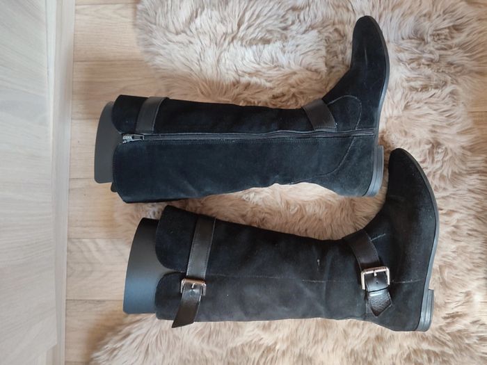 Bottes noires style cavalière - photo numéro 4