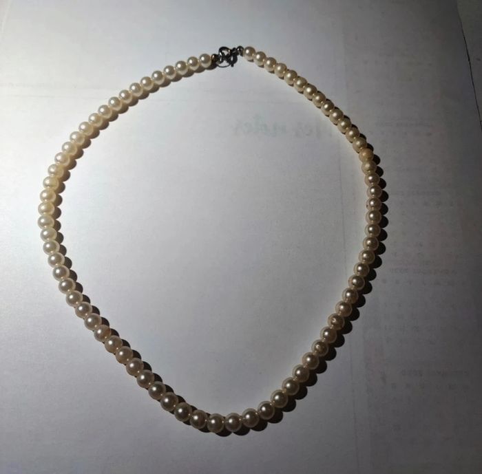 Lot de 4 colliers de perles blanches - photo numéro 4