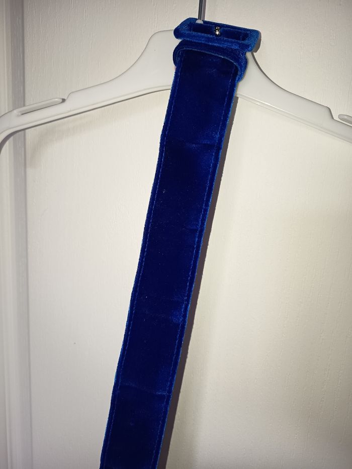 Ceinture bleue velours - photo numéro 3