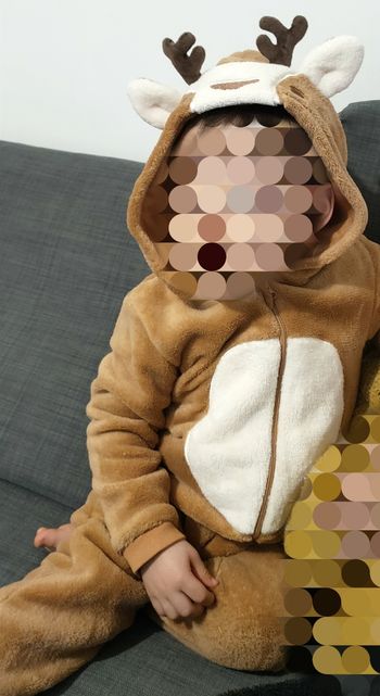 Surpyjama velours cerf pyjama hiver 