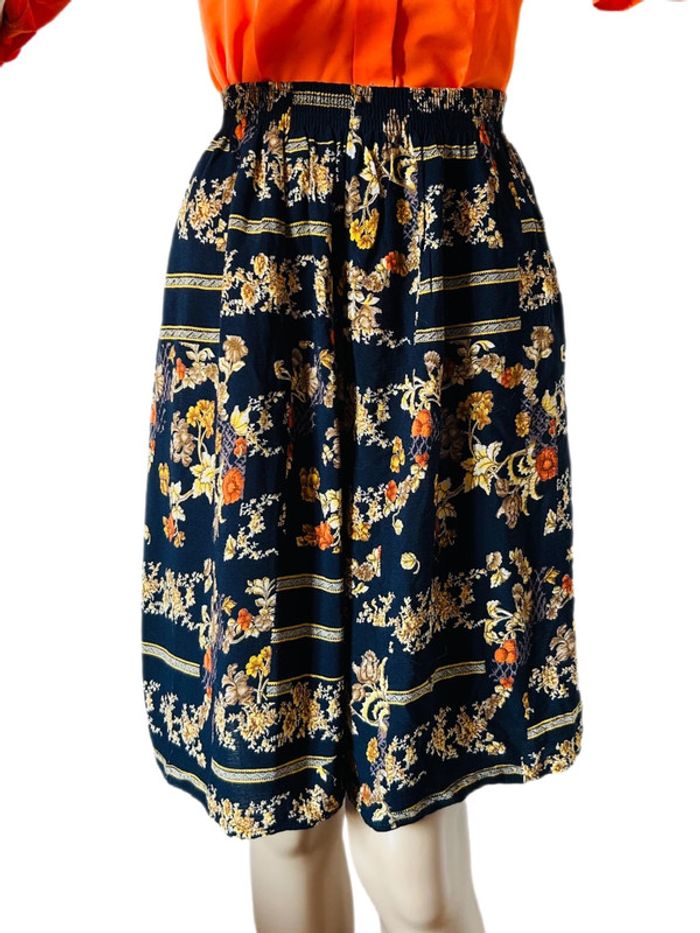 💙Short jupe Vintage 80s Bold Arty Retro Baroque wide-leg shorts🧡 - photo numéro 11