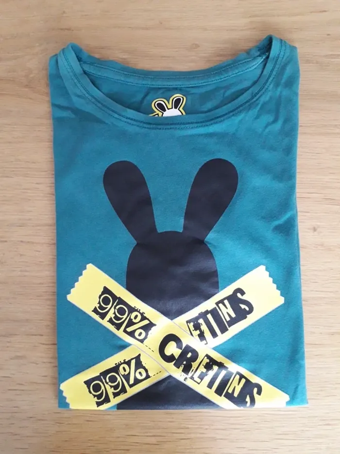 Tshirt manches courtes "lapins crétins" - photo numéro 3